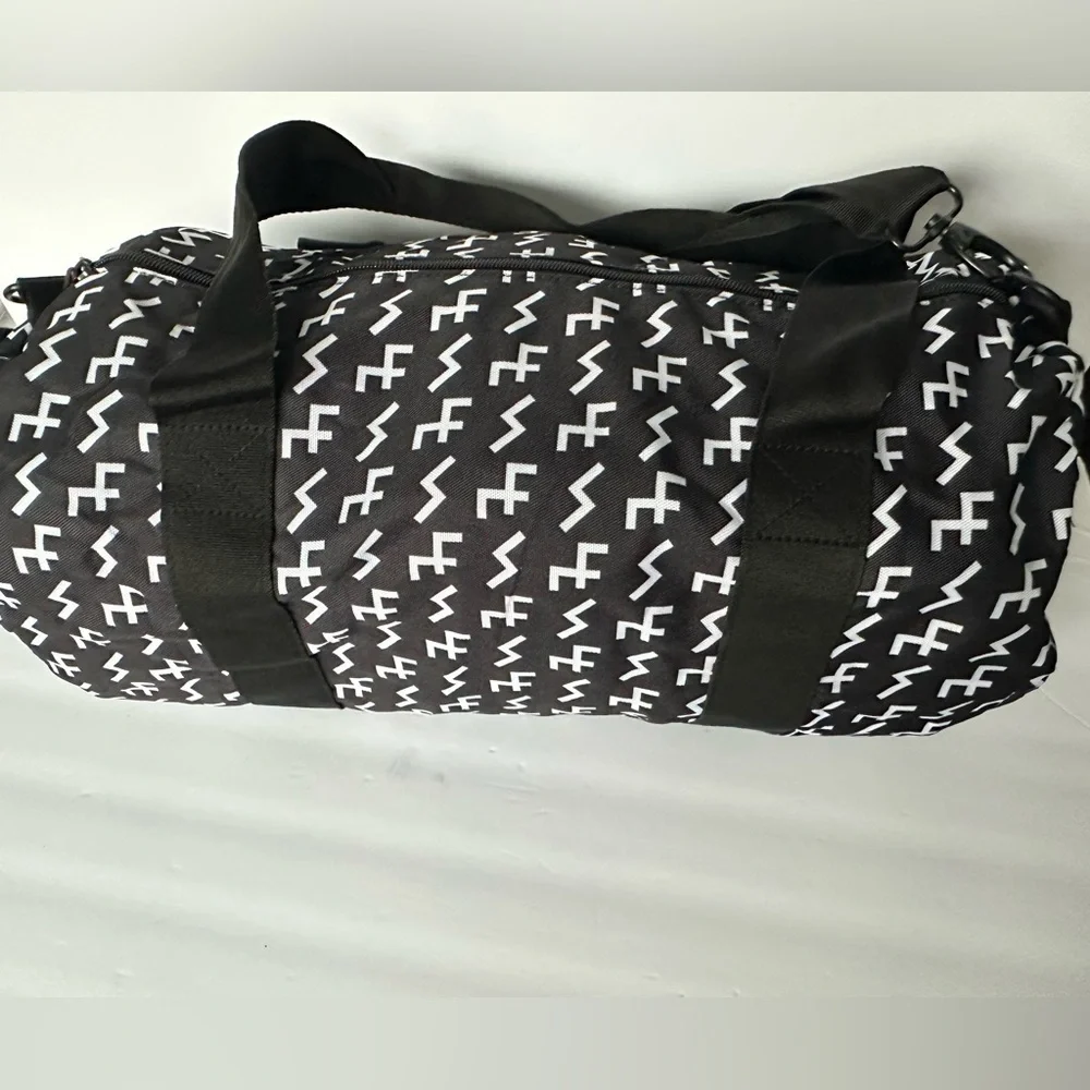 Not Dead Yet or HVlll Rune Black and White Duffel Bag NWT